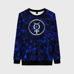 Женский свитшот 3D Marilyn Manson blue energy