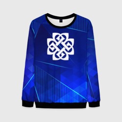 Мужской свитшот 3D Breaking Benjamin blue poly