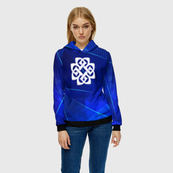 Женская толстовка 3D Breaking Benjamin blue poly - фото 2