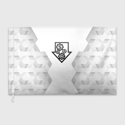 Флаг 3D System of a Down white poly