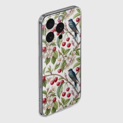 Чехол для iPhone 16 Pro Max силиконовый с защитой камеры Ласточка в вишневом саду - фото 2