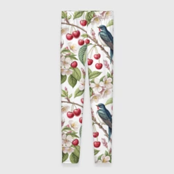 Леггинсы 3D Ласточка в вишневом саду