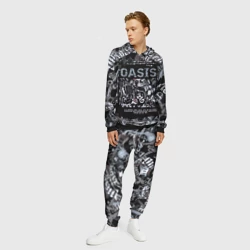 Мужской костюм с толстовкой 3D Oasis на фоне гитар - фото 2