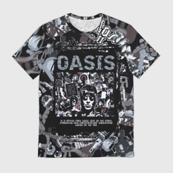 Мужская футболка 3D Oasis на фоне гитар