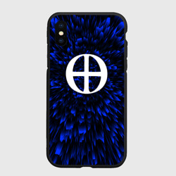 Чехол для iPhone XS Max матовый Blue Exorcist blue energy