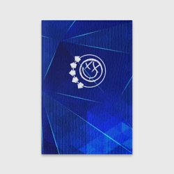 Обложка для паспорта матовая кожа Blink 182 blue poly