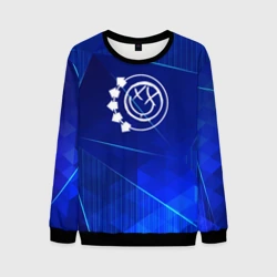 Мужской свитшот 3D Blink 182 blue poly