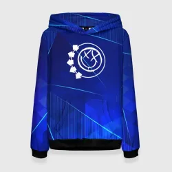 Женская толстовка 3D Blink 182 blue poly