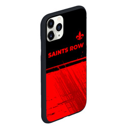 Чехол для iPhone 11 Pro Max матовый Saints Row - red gradient посередине - фото 2