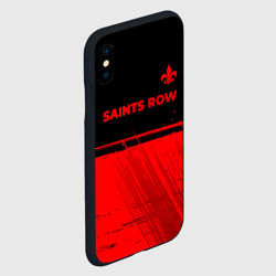 Чехол для iPhone XS Max матовый Saints Row - red gradient посередине - фото 2