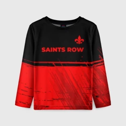 Детский лонгслив 3D Saints Row - red gradient посередине