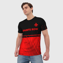 Мужская футболка 3D Saints Row - red gradient посередине - фото 2