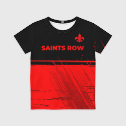 Детская футболка 3D Saints Row - red gradient посередине