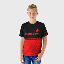 Детская футболка 3D Saints Row - red gradient посередине - фото 2