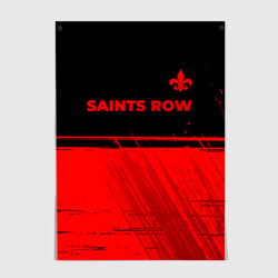 Постер Saints Row - red gradient посередине