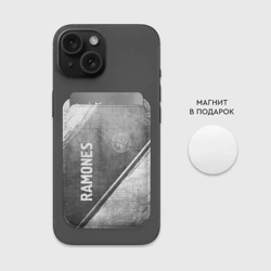 Картхолдер Magsafe магнитный Ramones - grey gradient вертикально - фото 2
