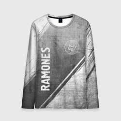 Мужской лонгслив 3D Ramones - grey gradient вертикально