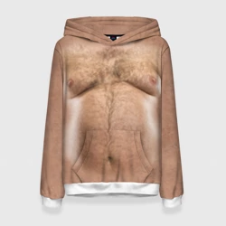 Женская толстовка 3D Волосатое тело толстяка