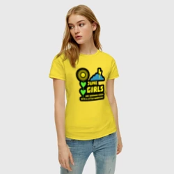 Женская футболка хлопок Июньские девушки - фото 2