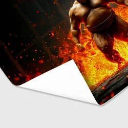 Бумага для упаковки 3D Сумоист в огне - фото 2