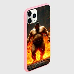 Чехол для iPhone 11 Pro матовый Сумоист в огне - фото 2