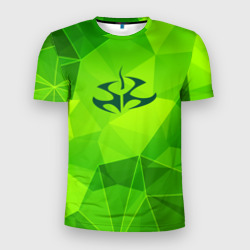 Мужская футболка 3D Slim Hitman green poly