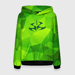 Женская толстовка 3D Hitman green poly