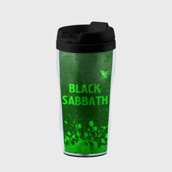 Термокружка-непроливайка Black Sabbath - green gradient посередине