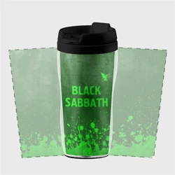 Термокружка-непроливайка Black Sabbath - green gradient посередине - фото 2