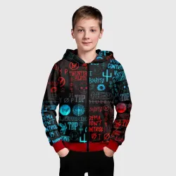 Детская толстовка 3D на молнии Twenty one pilots rock pattern - фото 2