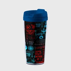 Термокружка-непроливайка Twenty one pilots rock pattern