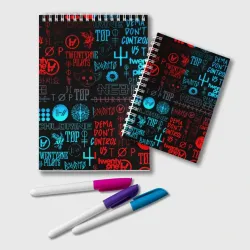 Блокнот Twenty one pilots rock pattern