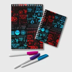 Блокнот Twenty one pilots rock pattern