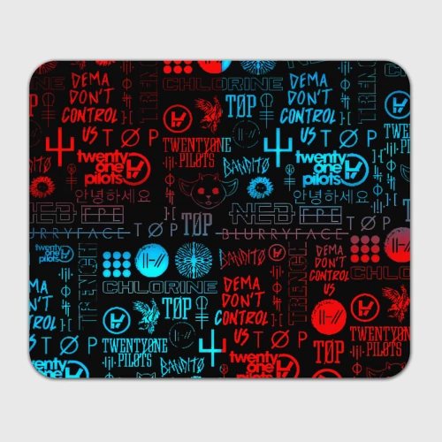 Прямоугольный коврик для мышки Twenty one pilots rock pattern