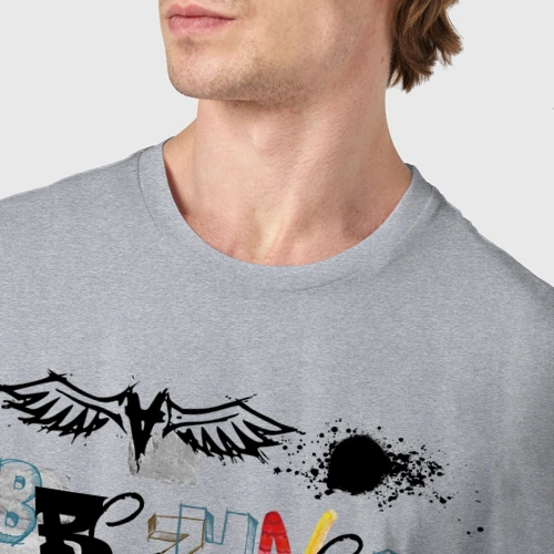 Мужская футболка хлопок с принтом Brezhnev граффити, фото #4