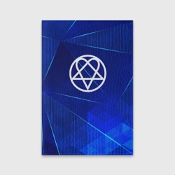 Обложка для паспорта матовая кожа HIM blue poly