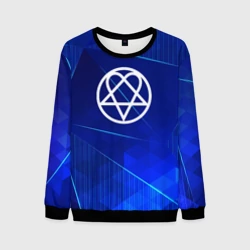 Мужской свитшот 3D HIM blue poly