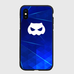 Чехол для iPhone XS Max матовый DanMachi blue poly