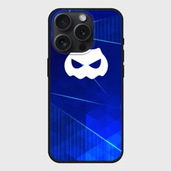 Чехол силиконовый для Apple iPhone 15 Pro Мax матовый DanMachi blue poly