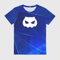 Женская футболка 3D DanMachi blue poly