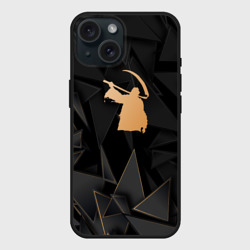 Чехол силиконовый для Apple iPhone 15 матовый Children of Bodom golden poly