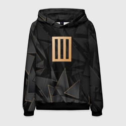 Мужская толстовка 3D Paramore golden poly