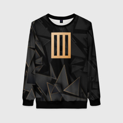 Женский свитшот 3D Paramore golden poly