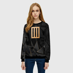 Женский свитшот 3D Paramore golden poly - фото 2