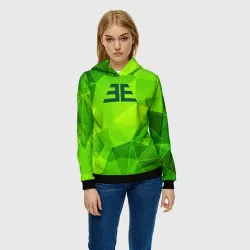 Женская толстовка 3D Imagine Dragons green poly - фото 2