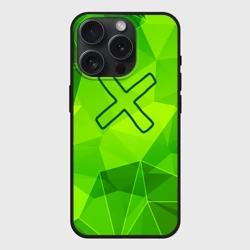 Чехол силиконовый для Apple iPhone 15 Pro Мax матовый A Silent Voice green poly