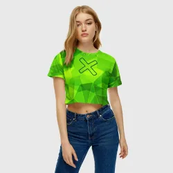 Женская футболка Crop-top 3D A Silent Voice green poly - фото 2