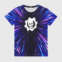 Женская футболка 3D Gears of War neon energy