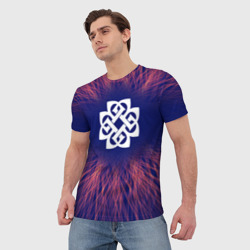 Мужская футболка 3D Breaking Benjamin red energy - фото 2