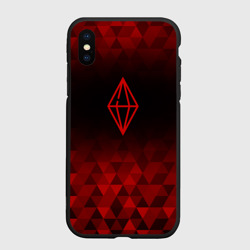 Чехол для iPhone XS Max матовый The Sims red poly